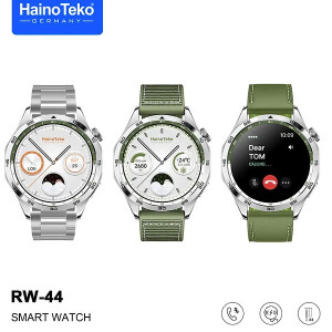 Haino Teko Germany RW44 Round Screen AMOLED Display Smart Watch With 3 Pair Straps and Wireless Charger